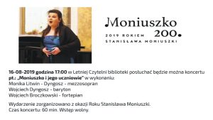 Koncert - "Moniuszko i jego uczniowie" @ Miejsko - Gminna Biblioteka Publiczna w Więcborku
